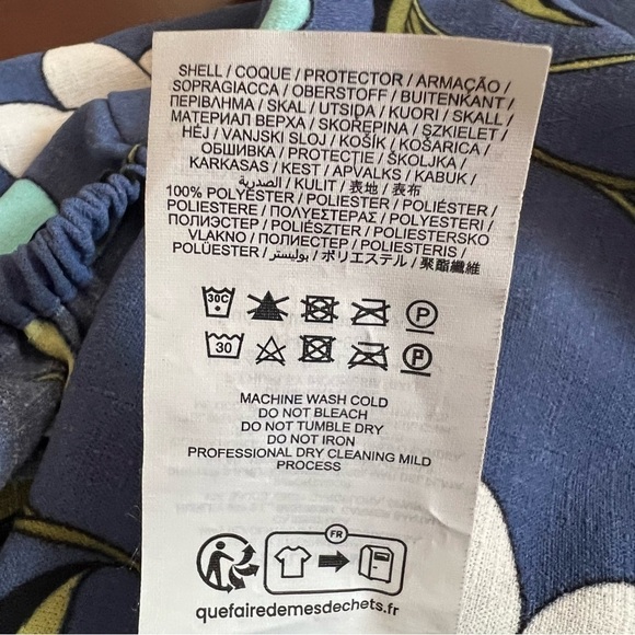 HURLEY Poppy Crop Top Floral Tie Blouse Blue Convertible Size Medium - Picture 12 of 13